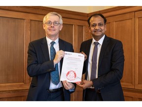 Left to Right: Professor Chris Linton Acting President and Vice Chancellor of Loughborough University and Manish Upadhyay, Head Sports Technology Vertical, Tech Mahindra