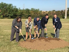 Unifrax team celebrates SiFAB groundbreaking at New Carlisle plant.