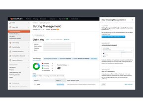Semrush Expands Listing Management to Canadian Businesses