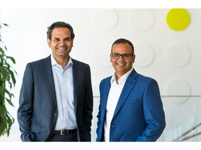 Medidata co-CEOs Sastry Chilukuri and Rama Kondru (l, r)