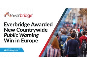 Everbridge Announces New Public Warning Win to Provide Countrywide Alerting for One of The European Union's Most Populous Countries