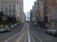 California Street in San Francisco, California on March 17, 2020.