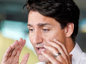 Liberal Prime Minister Justin Trudeau speaks at the Discovery Centre during an election campaign stop in Halifax, Nova Scotia, Sept. 15, 2021.