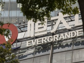 Evergrande's shares tumbled more than 10 per cent on Monday.