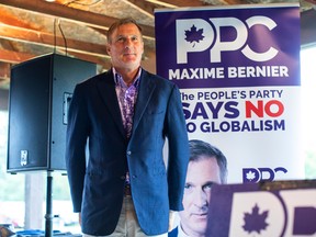 People's Party of Canada leader Maxime Bernier at a rally in Alberta.