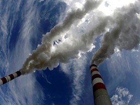 Smoke billows from the chimneys of Belchatow Power Station, Europe's biggest coal-fired power plant.