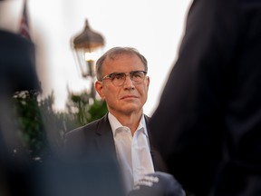 Nouriel Roubini, chief executive officer of Roubini Macro Associates Inc., during a Bloomberg Television/Radio interview at the Greenwich Economic Forum (GEF) in Greenwich, Connecticut, U.S., on Tuesday, Sept. 21, 2021.