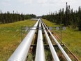 Natural gas pipelines in Canada's oilsands.