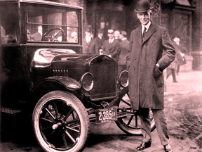 Henry Ford with 1921 Model T.