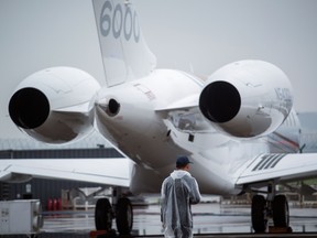 Bombardier's business jet revenue jumped 17 per cent to US$1.4 billion on higher deliveries of large aircraft.