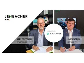 Leon van Vuuren, Vice President Global Regions of INNIO Jenbacher and Dmitry Lashin, General Director of L-Charge