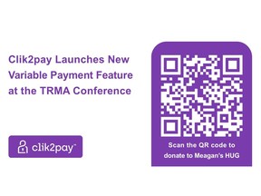 Payment service provider Clik2pay unveiled their latest product capability today at the Telecommunications Risk Management Association of Canada (TRMA Canada) Conference in Toronto. Building on the already successful Clik2pay service, which allows consumers to securely pay directly from their bank accounts, this new capability gives consumers the option to customize their payment amount, and for merchants to capture additional information, such as name or email address. To try it out, use the QR code in the image.