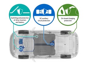 Eaton's EVK series fuses are designed to manage and protect the charging systems of electric commercial, passenger and high-performance vehicles such as sports cars and large sport-utility vehicles.