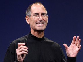 Steve Jobs during an Apple event in 2008.