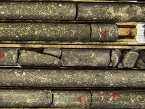 Noront Resources nickel copper sulfide core samples.