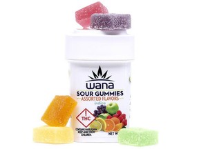 Wana sells products in Canada and 12 states in the U.S., in part through licensing of its intellectual property. Its gummies come in flavors including watermelon, blueberry and mango, and include THC, the psychoactive compound in marijuana.