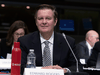 Edward Rogers, Chairman of Rogers Communications, is shown before the start of the CRTC hearing looking into the merge of the two communication companies in Gatineau, Quebec, on November 22, 2021.