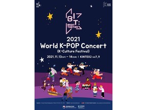 2021 World K-POP Concert (K-Culture Festival) is held at the Korea International Exhibition Center (KINTEX) in Korea on November 13 and 14, and the concert will be livestreamed in real-time via the K-Culture Festival's YouTube channel. Spectacular performances organized with local and international pop & hip-hop artists and experiential programs with emerging K-pop artists and popular influencers are ready.