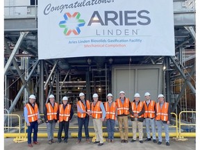 Aries Linden Biosolids Gasification Plant Achieves Mechanical Completion