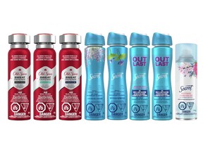 Specific Products included in Voluntary P&G Aerosol Spray Antiperspirant Recall.
