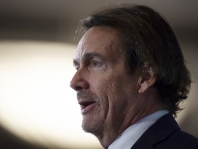 Pierre-Karl Peladeau, President and CEO of Quebecor Inc., speaks at The 20th Annual Telecom Summit at The International Centre in Mississauga on Nov. 16, 2021.