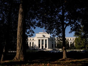 The Federal Reserve building is seen in Washington, U.S., October 20, 2021.