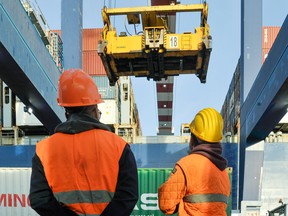 Port workers in Italy.