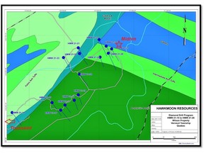 Figure 1: Map of drill holes disclosed in this news release