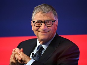 Bill Gates during the Global Investment Summit at the Science Museum, in London, Britain, Oct. 19, 2021.