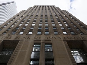 A Bank of Nova Scotia branch at Scotia Plaza in Toronto on Feb. 12, 2018.