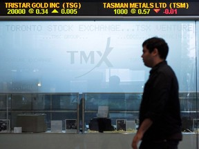 The Toronto Stock Exchange Broadcast Centre on June 28, 2013.