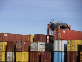 Shipping containers at the Port of Newark in Newark, New Jersey, on Dec. 17, 2021.