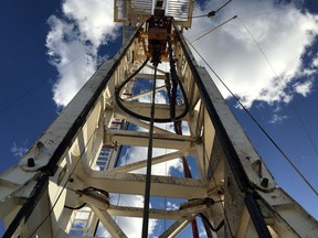 A drilling rig at the Permian Basin drilling site in Andrews County, Texas. The oil-price crash of 2020 has left the American industry severely damaged.