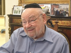 Jose Levkovich, Holocaust survivor, Nazi hunter, one-time international diamond dealer, dabbler in housing development, father of a famous banker and long-time (think: 56-years) Montreal resident, now living in Jerusalem.