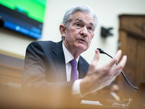 Jerome Powell, chairman of the U.S. Federal Reserve, speaks during a House Financial Committee hearing in Washington, D.C.
