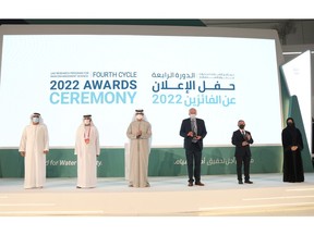 Group photo of the UAE Research Program for Rain Enhancement Science's 4th Cycle Award Ceremony