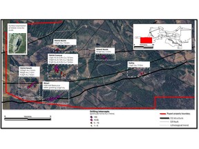 Figure 1. Discoveries and base of till anomalies at the Rupert Lapland Project including Heinä Central and Ikkari