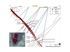 Cross Section Map - Moosehead Gold Project