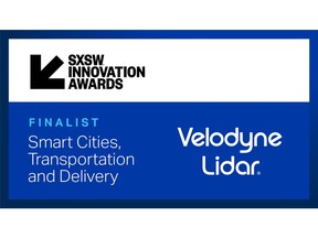 Velodyne Lidar announced its Intelligent Infrastructure Solution was named a finalist for the 24th annual SXSW Innovation Awards at the South by Southwest® (SXSW®) Conference and Festivals. Velodyne's smart city solution provides traffic monitoring and analytics to improve road safety, efficiency and air quality, and help cities plan for smarter, safer transportation systems.
