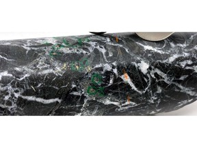 Figure 1. Photo of mineralization from NFGC-21-413A, approximately 463.5m down hole depth. Note that these photos are not intended to be representative of gold mineralization in hole NFGC-21-413A