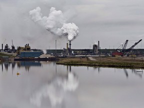 The Syncrude oil sands extraction facility near the city of Fort McMurray, Alberta.