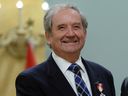 Frank Hasenfratz of Guelph, Ont., attends an Order of Canada ceremony at Rideau Hall in Ottawa on February 12, 2016. 