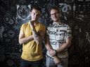 Die Inkbox-Mitbegründer Tyler Handley (links) und Braden Handley am 13. Juli 2018 in der Zentrale ihres Unternehmens in Toronto.
