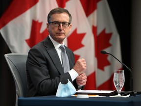Tiff Macklem, governor of the Bank of Canada, during a news conference in Ottawa on Dec. 15, 2021.