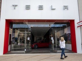 A Tesla dealership in Walnut Creek, California, U.S.