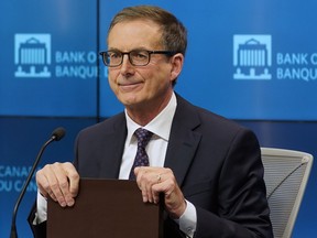 Tiff Macklem, governor of the Bank of Canada, and his deputies held rates at 0.25 per cent on Wednesday, Jan. 26.