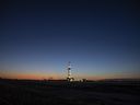 An active oil drilling rig stands in Midland, Texas, U.S, on Thursday, April 23, 2020. The price for the U.S. benchmark for crude oil, West Texas Intermediate, dropped below zero for the first time in history that month amid a global oil glut. 