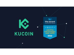 The Ascent Awards KuCoin for Best Crypto App for Enthusiasts