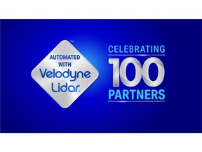 Velodyne Lidar's Automated with Velodyne program has achieved the 100 partner mark. This milestone confirms the world's leading innovators see the significant value that Velodyne's technology and marketing prowess brings to their business.