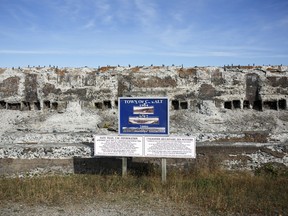 The remains of the Nipissing Mine's low grade mill stand in Coleman, Ont.